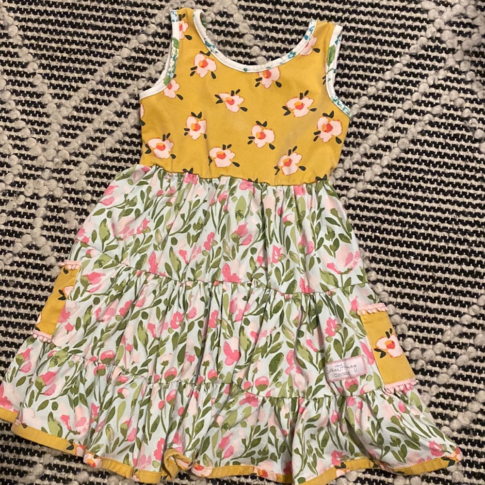 SweetHoney girl’s ruffle summer dress, size 4